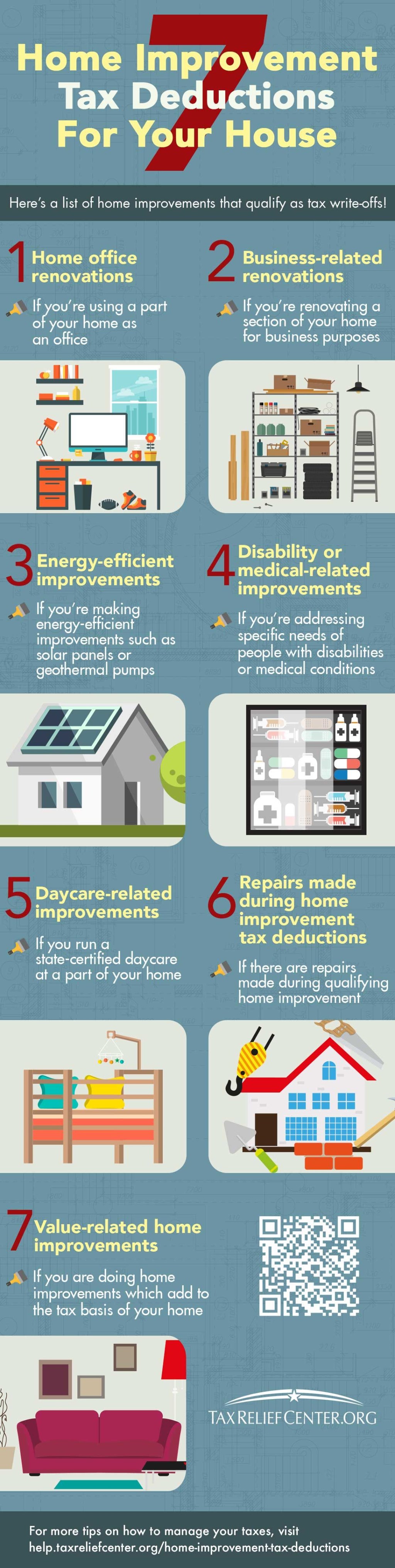 home improvement tax deductions infographic tax deductions